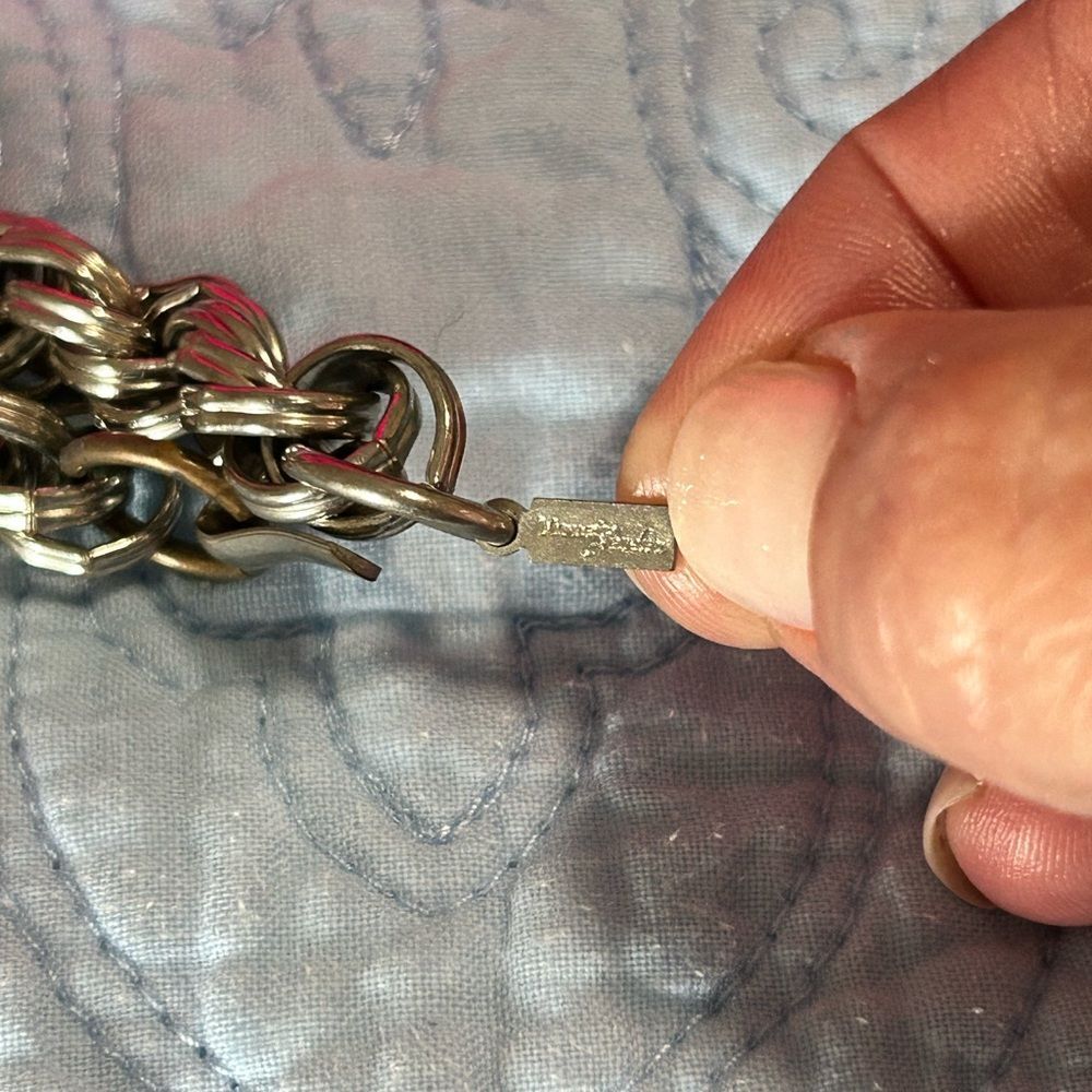 Vintage Monet Silver Tone Twisted Rope Chain - Picture 9 of 10